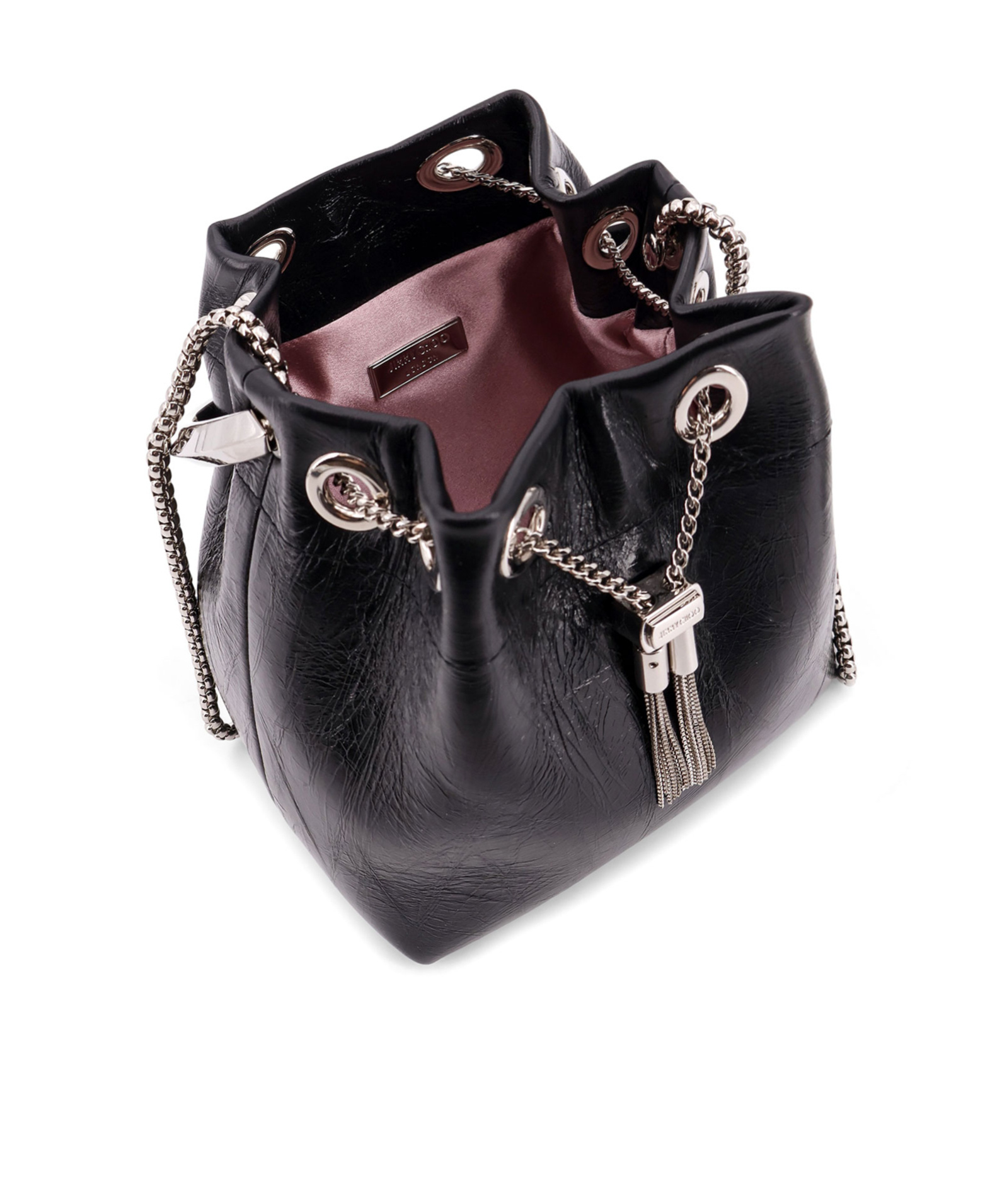 Jimmy Choo Borsa A Secchiello Bon Bon In Pelle Nera Donna