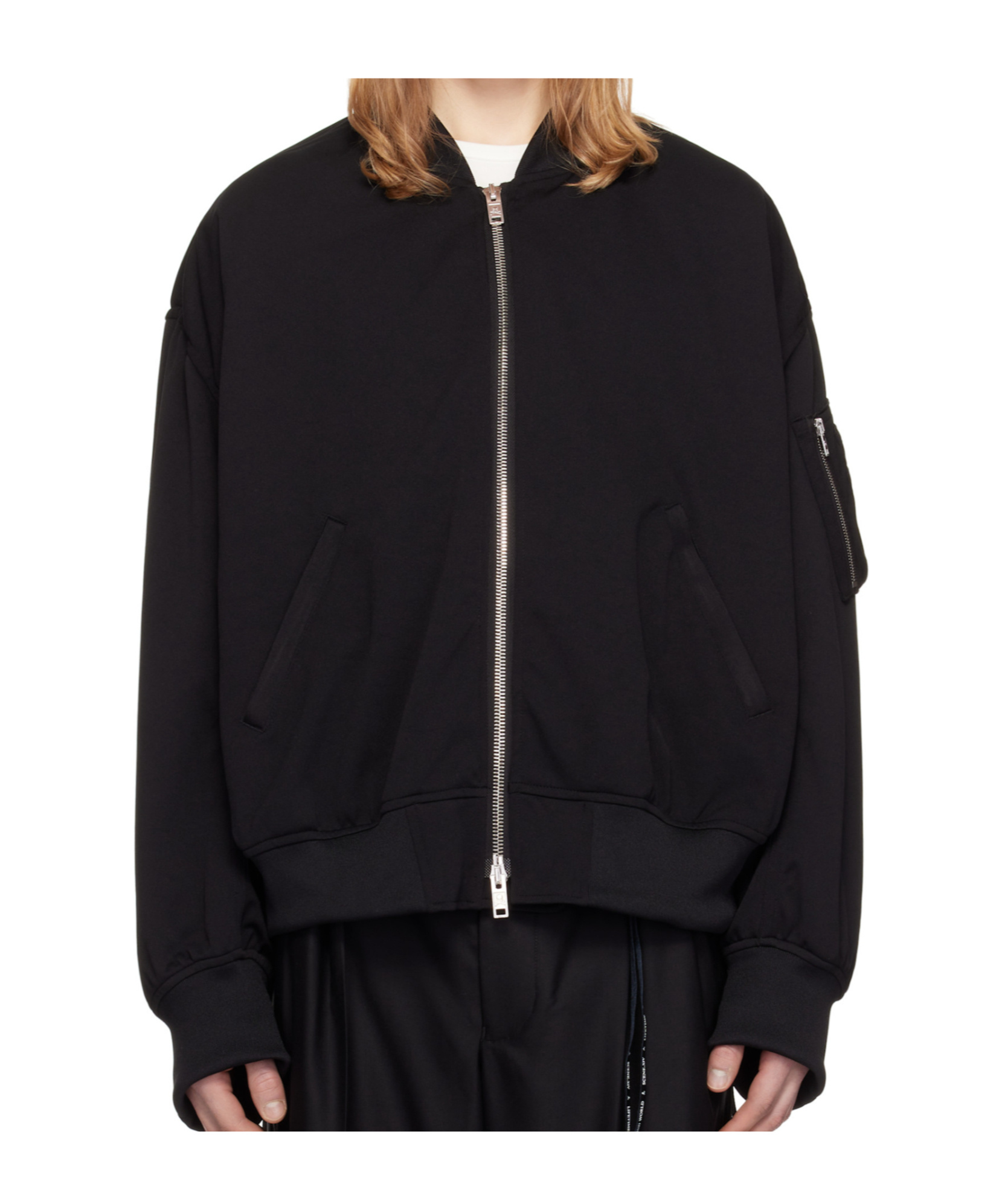 Mastermind Japan Black Jersey Bomber Jacket In Black