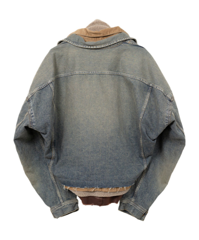 Miharayasuhiro Blue Triple Layered Denim Jacket In Blue