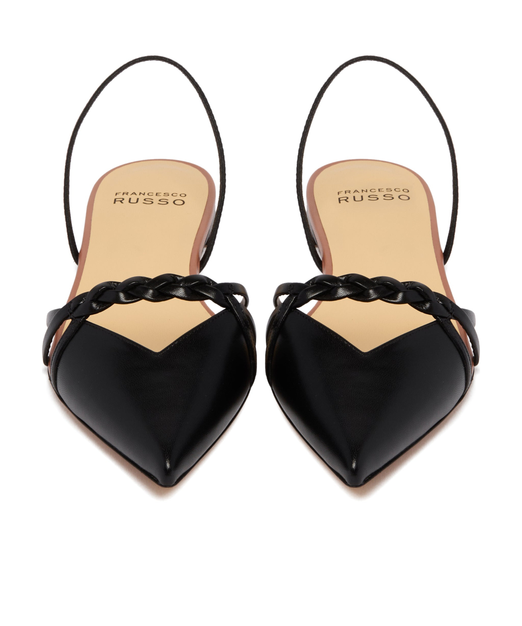 Francesco Russo Slingback Sandals In Black