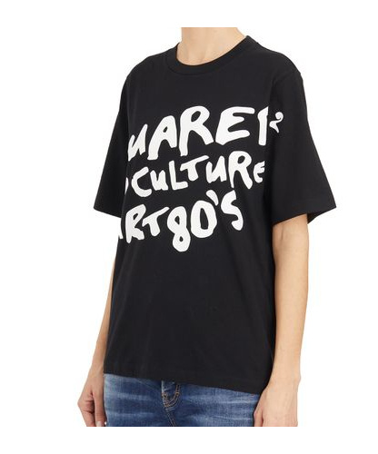 Shop Dsquared2 Logo Printed Crewneck T-shirt In Black