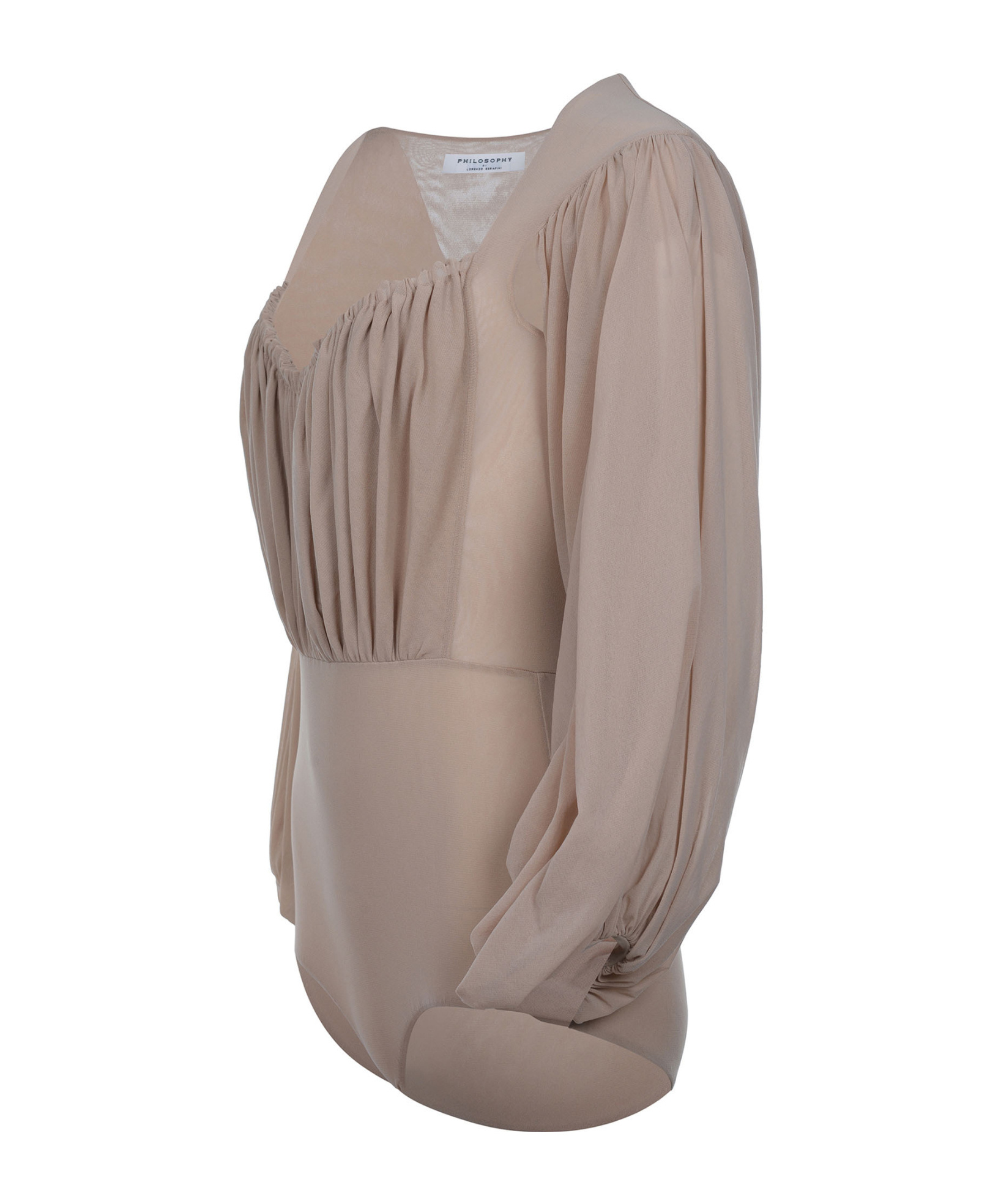 Philosophy Di Lorenzo Serafini Long-sleeved Jumpsuit In Brown