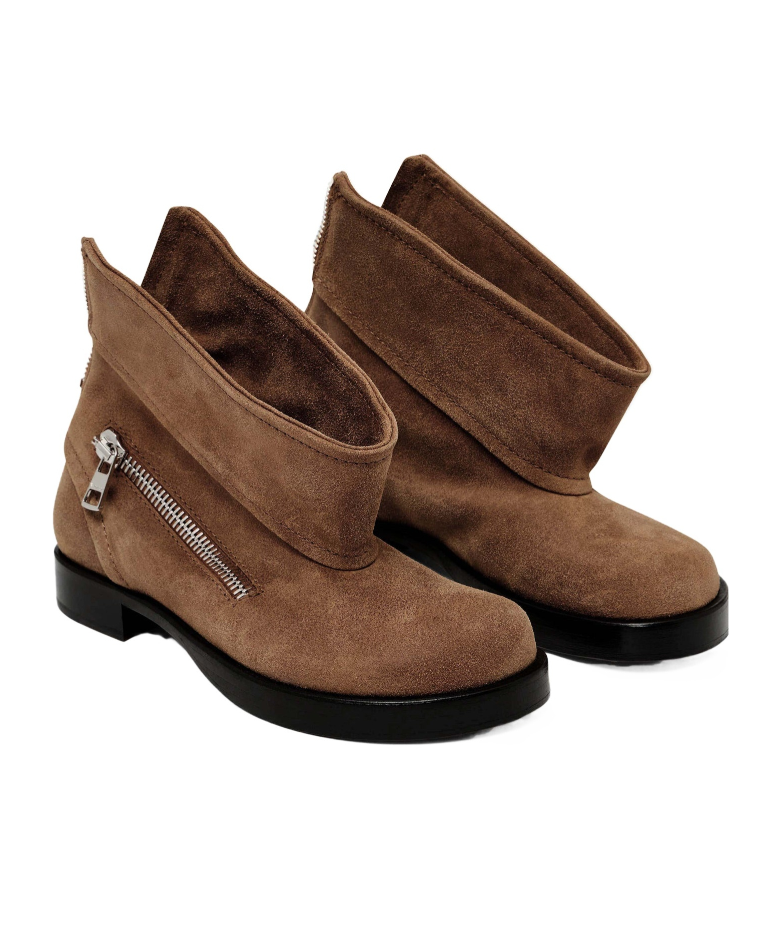 Jw Anderson Biker Boot - Suede Ankle Boot In Brown