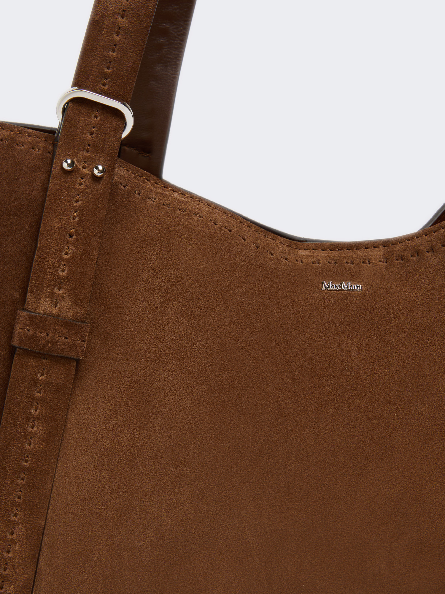 Max Mara Split Leather Archetipo Handbag In Brown