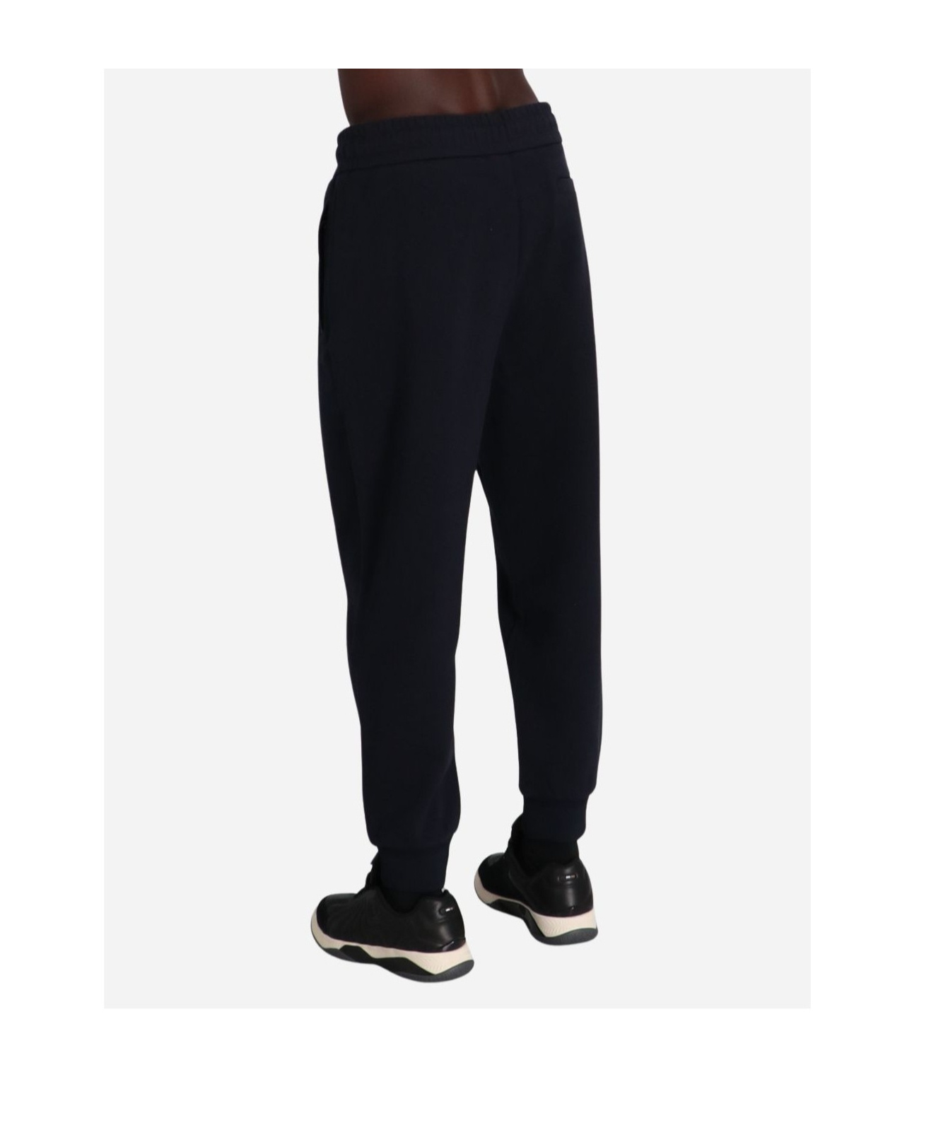 Hugo Boss Mens Drawstring-waist Slim-fit Tapered-leg Cotton-jersey Jogging Bottoms Black In Black
