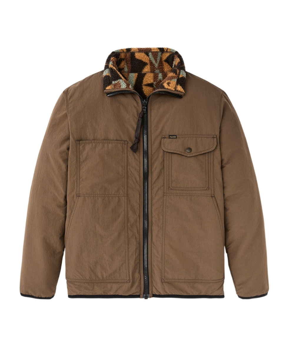 Filson Reversible Pile Fleece Jacket Clothing In Brown
