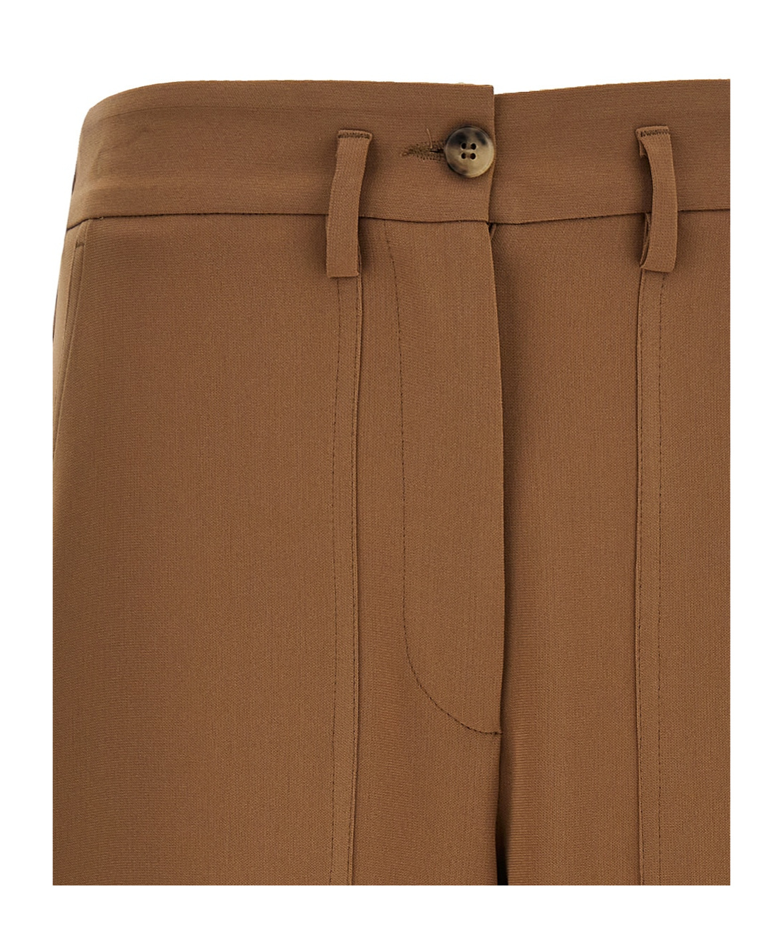 Alberto Biani Work Straight Trousers In Brown