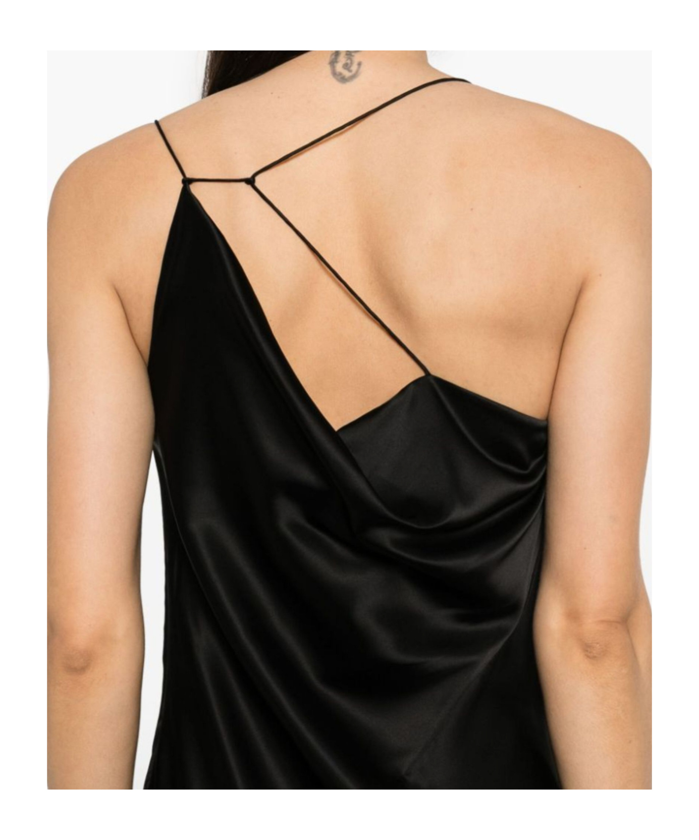Calvin Klein Womens Asmmetric Long Maxi Dress In Black