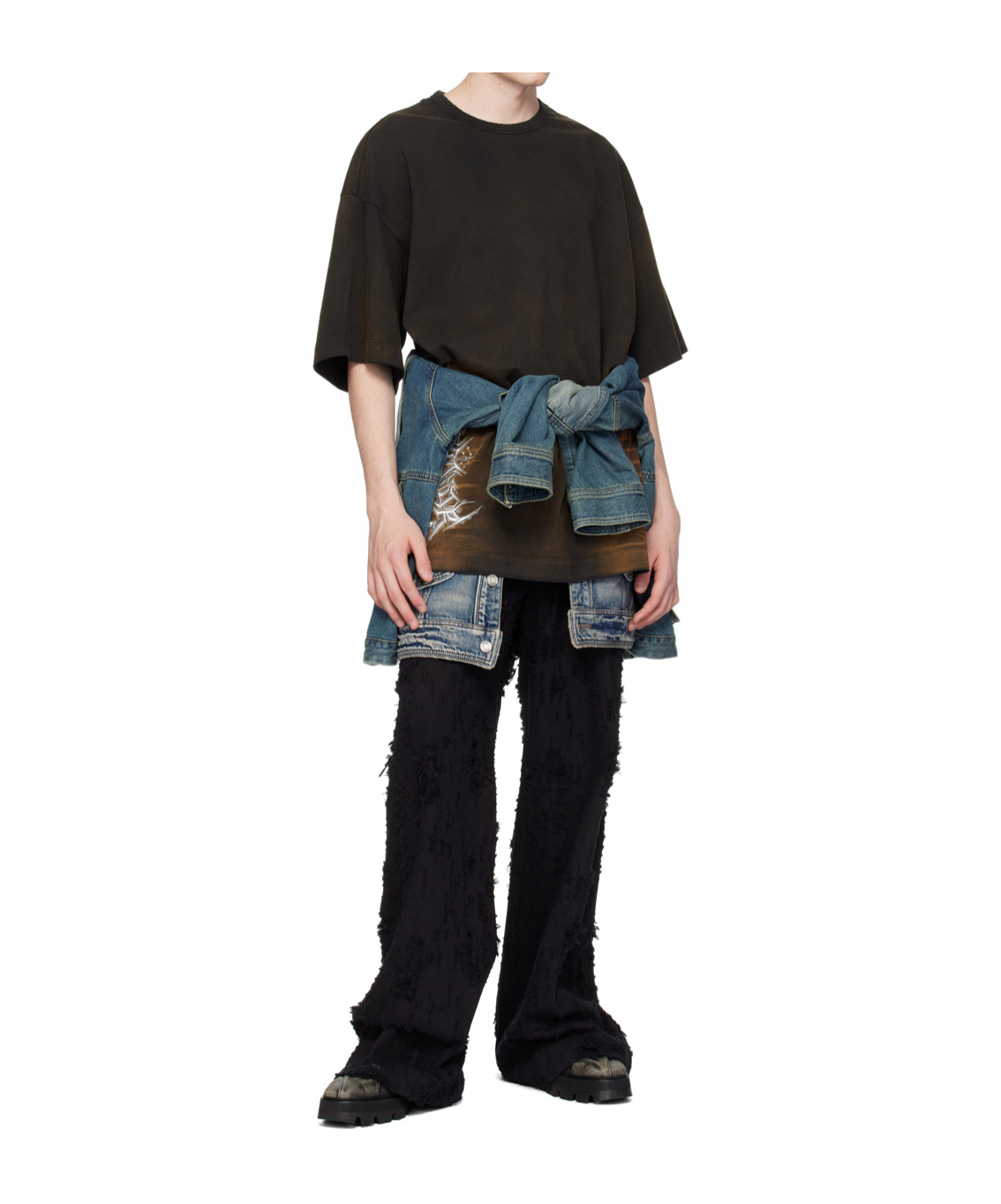 Juunj Layered Vintage Casual Pants In Multi