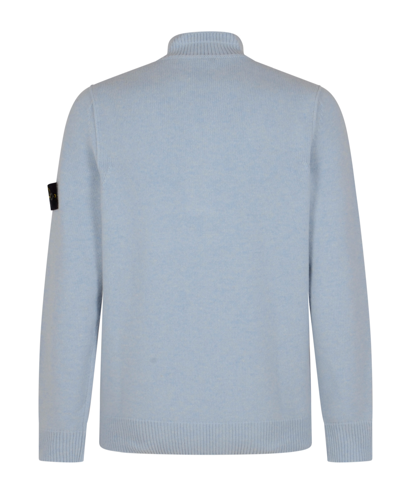 Stone Island Long-sleeved Turtleneck Sweater In Blue