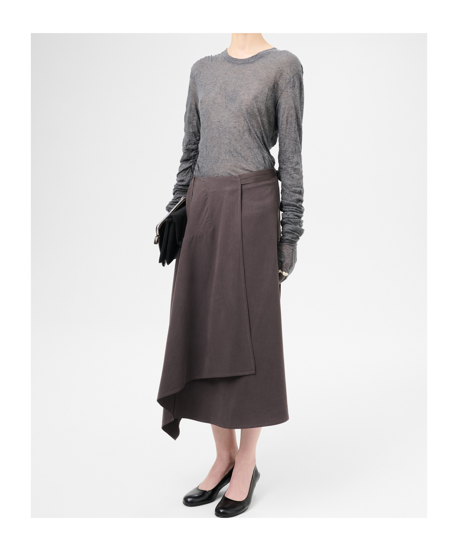 Our Legacy Spinnaker Midi Skirt In Black