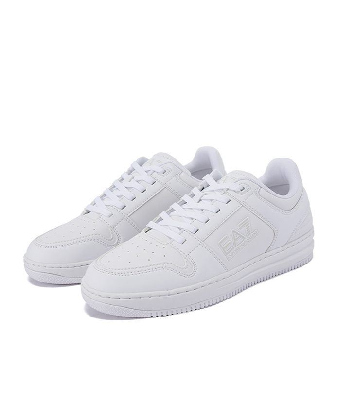 Ea7 White Polyester Sneaker In White