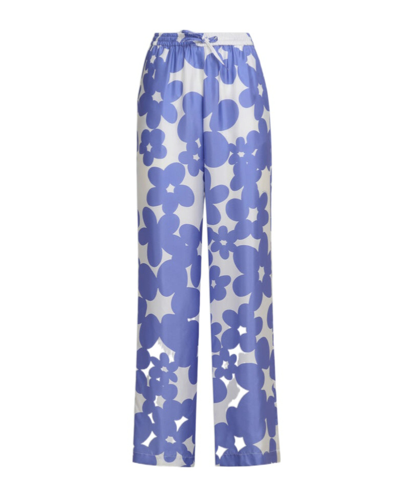 Marni Floral Trousers In Purple