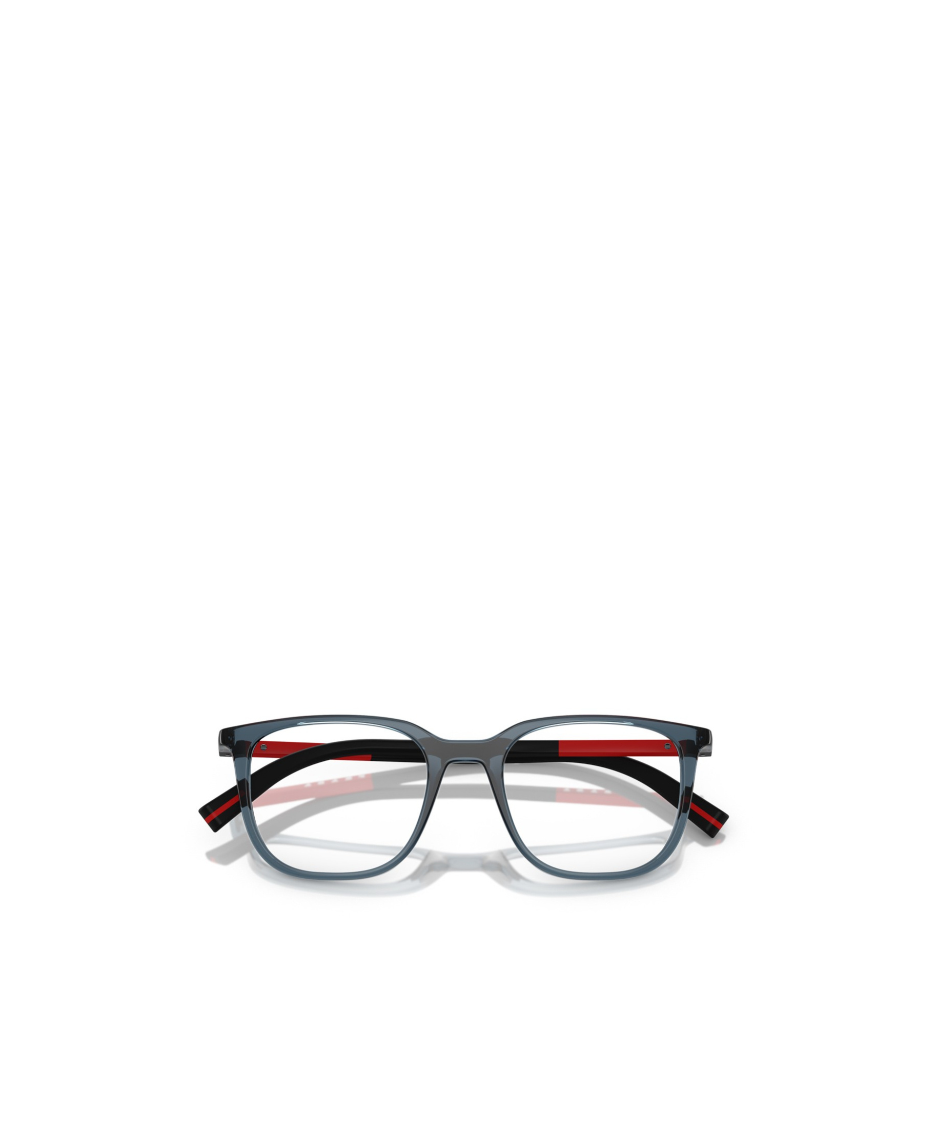 Prada Linea Rossa Ps 04rv Czh1o1 Blu Trasparente Glasses In Gray