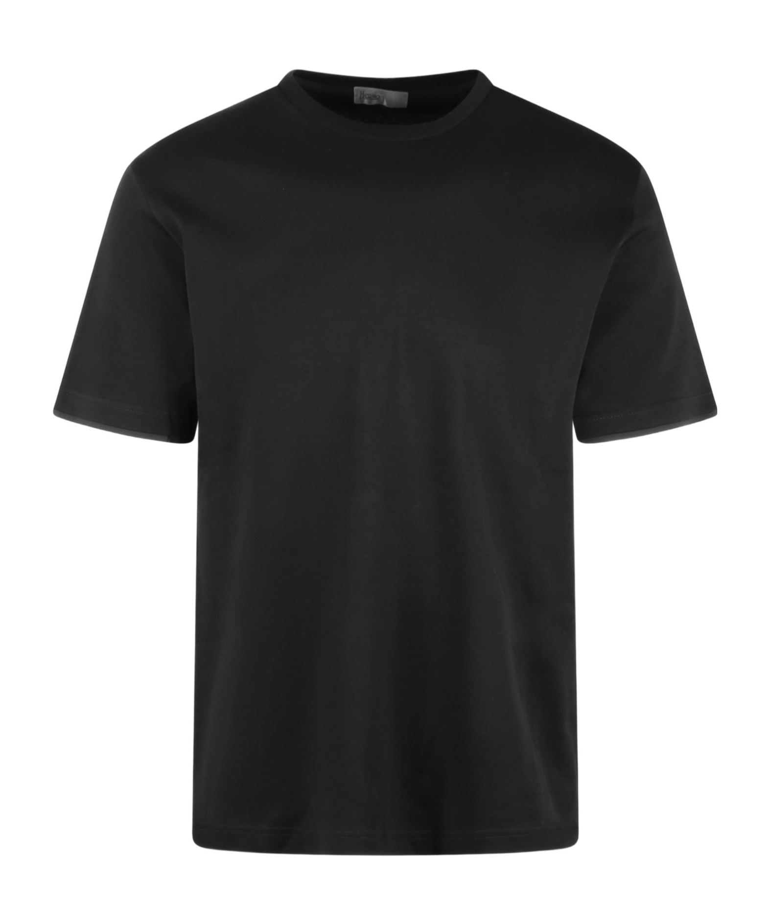 Herno Short-sleeved Crewneck T-shirt In Black