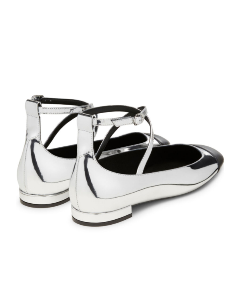 Stuart Weitzman Leather Ballerina Shoes In White