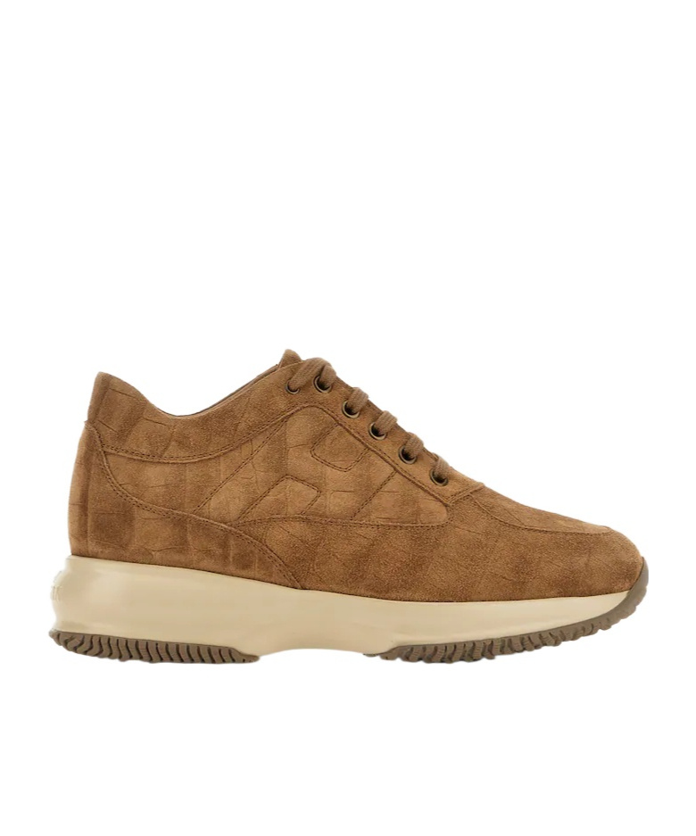 Hogan Interactive Sneakers In Brown