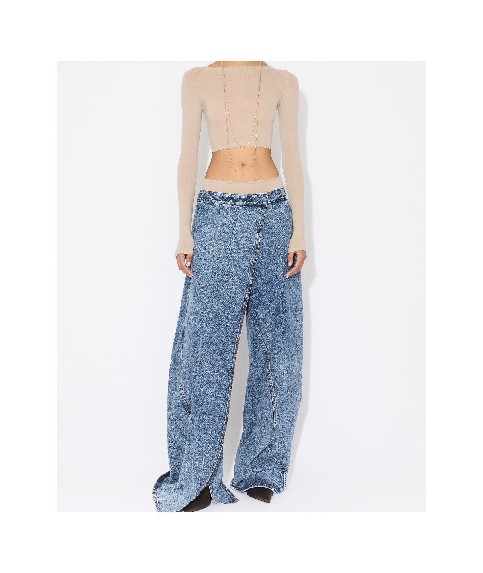 Alaïa Wrap Jeans In Blue