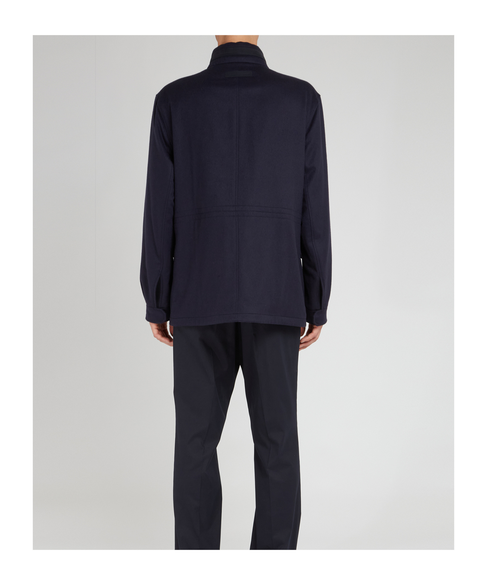 Shop Zegna Funnel Neck Elements Jacket In Black