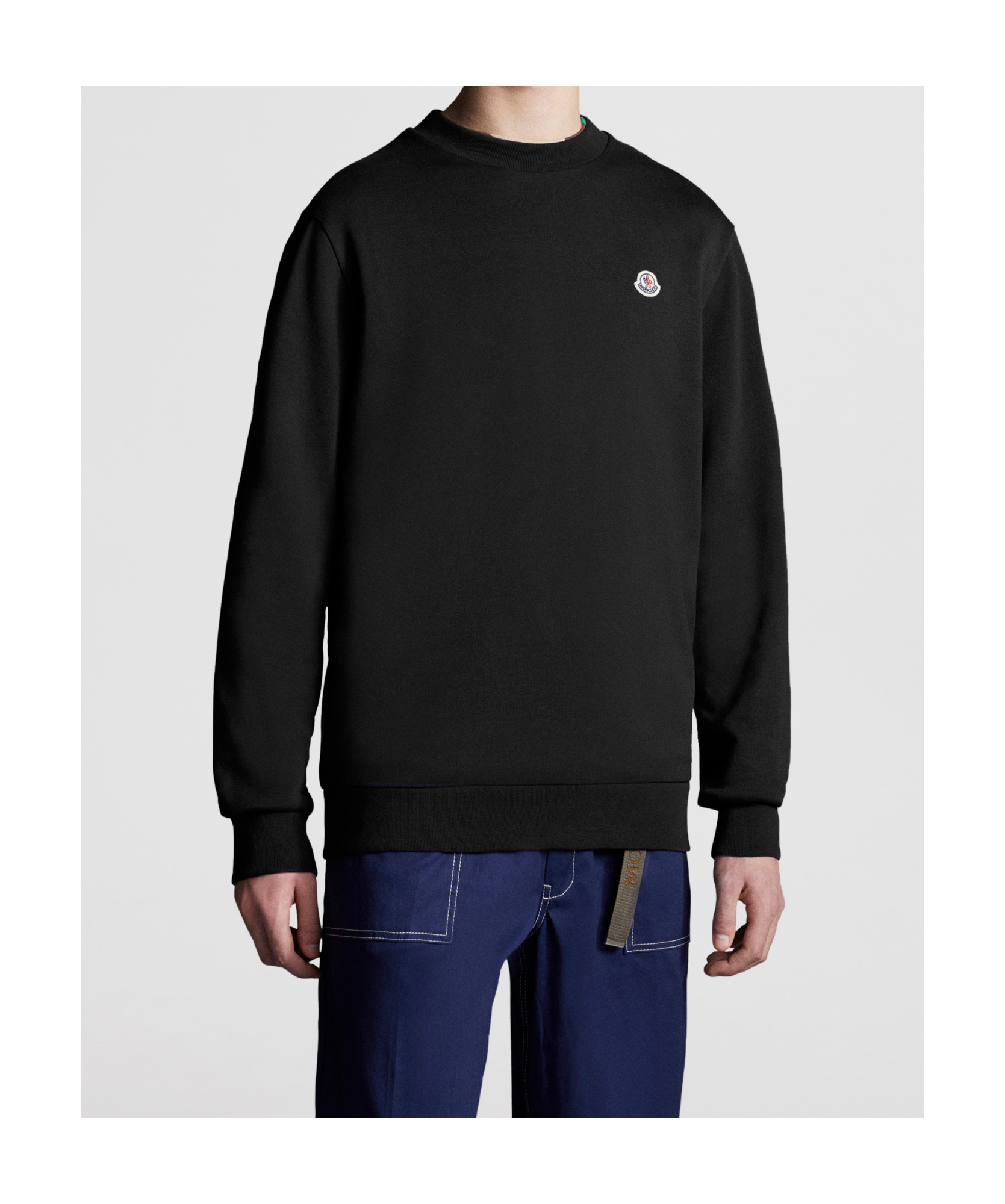 MONCLER LOGO PATCH COTTON SWEATSHIRT