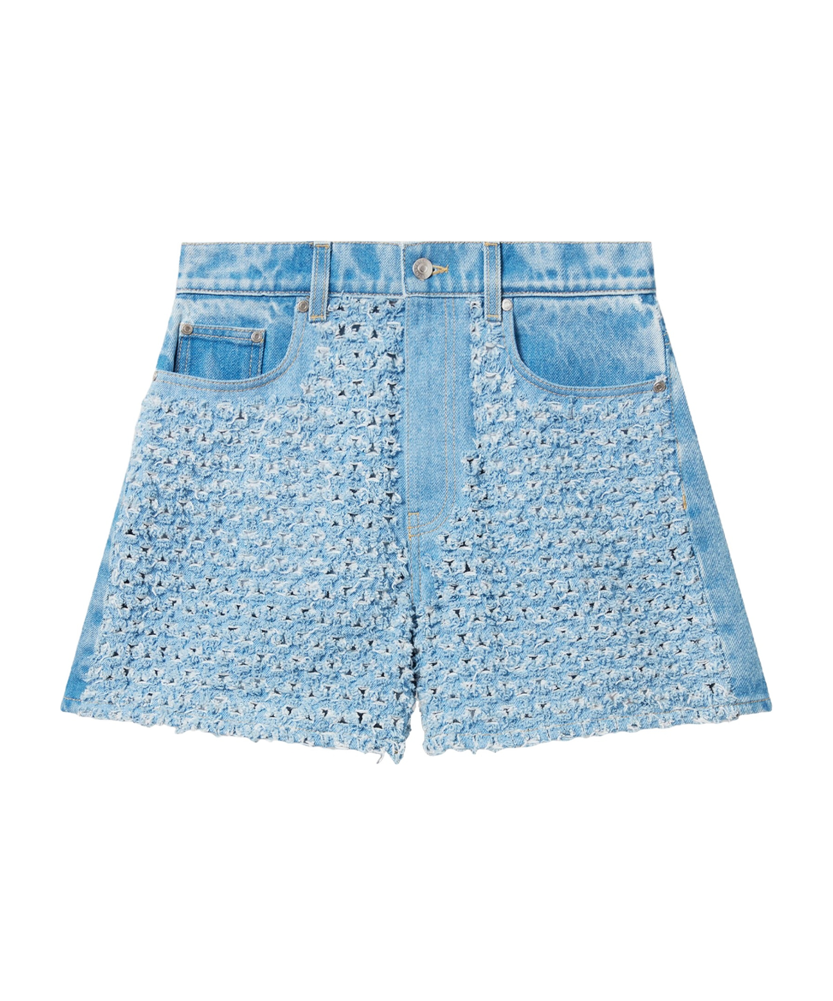 Stella Mccartney Belt-loop Denim Shorts In Blue
