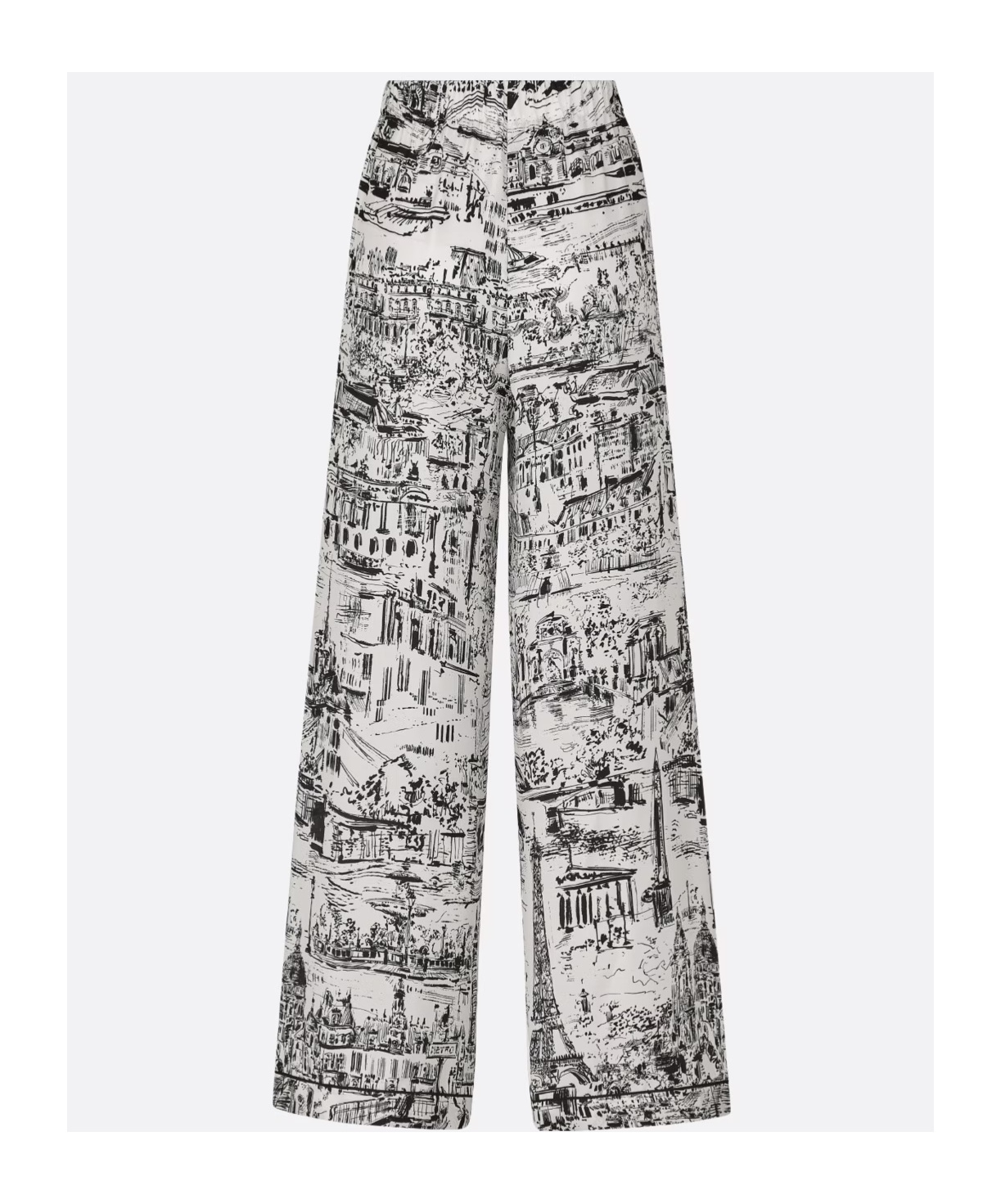 Dior Pattern Printed Casual Pants In Gray