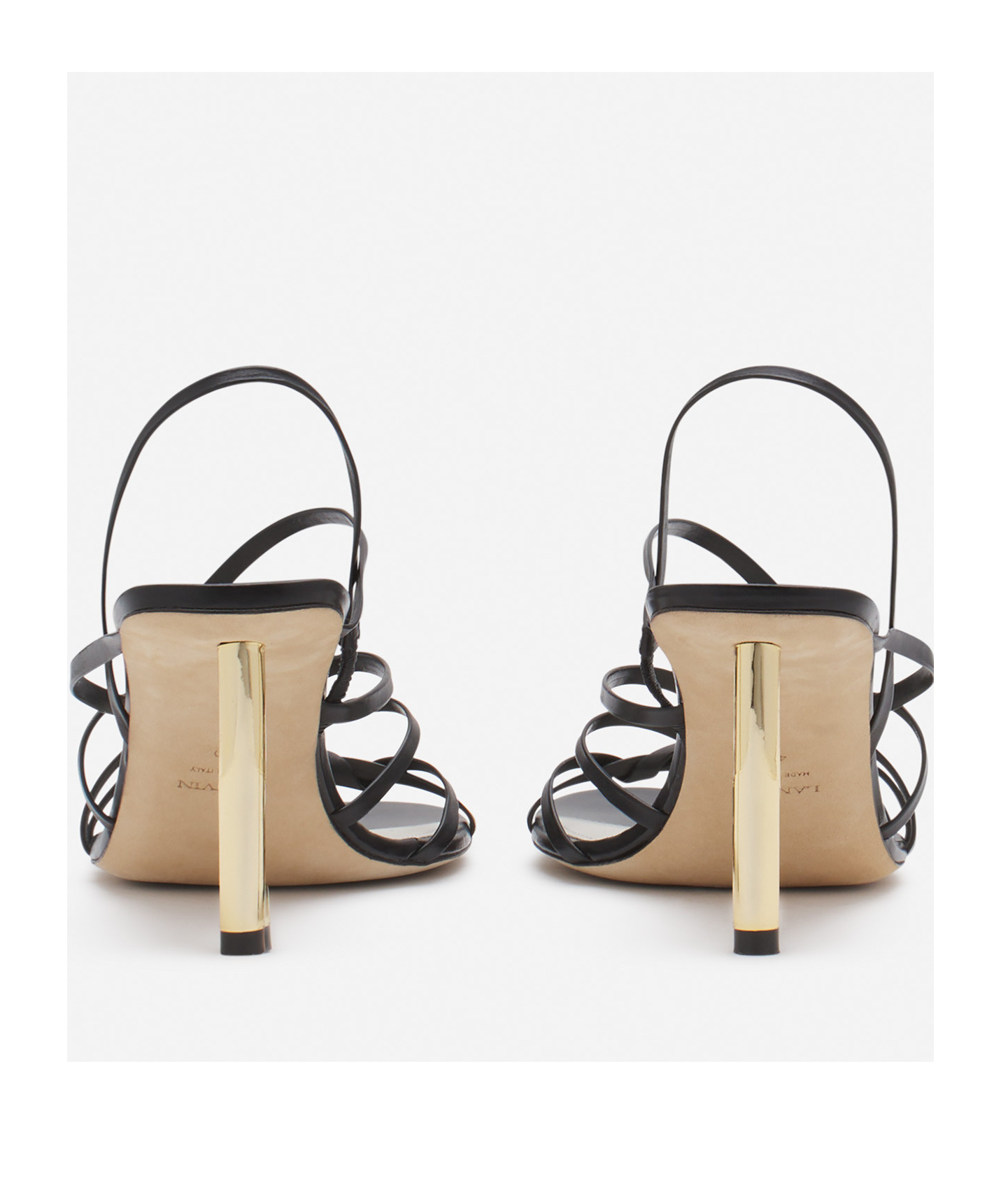 Lanvin Sequence 70mm Leather Sandals In Black