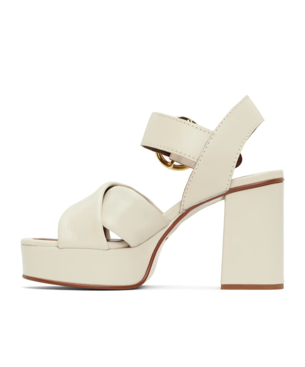 See By Chloé Lyna Cross-strap High-heeled Sandals In Nude