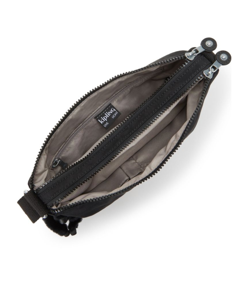 Kipling Logo Shoulder Bag In Black