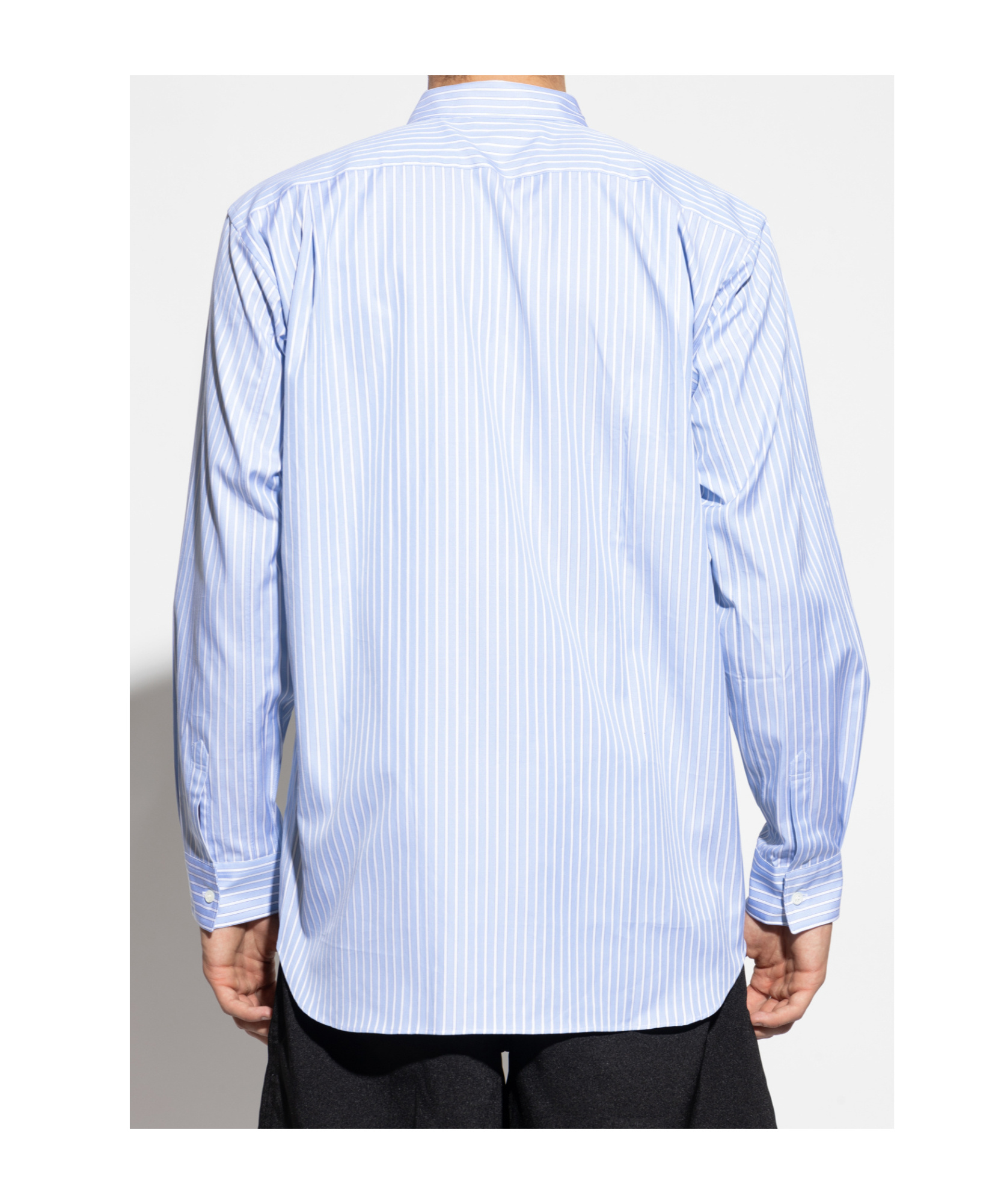 Comme Des Garçons Long Sleeve Shirt In Blue