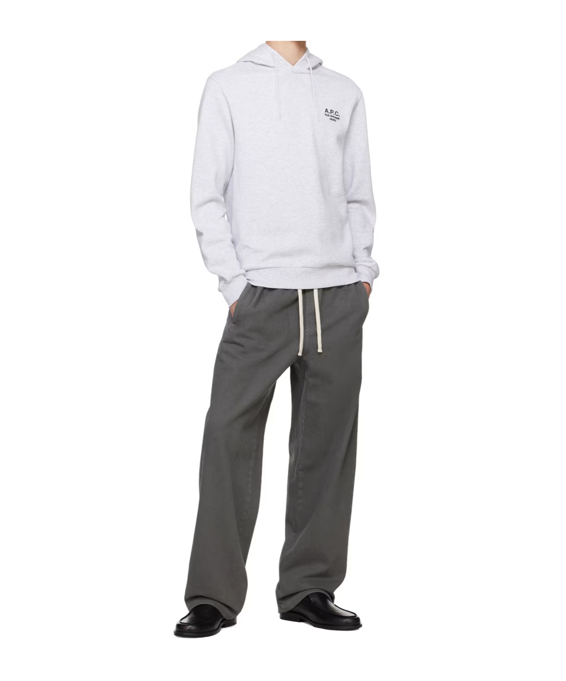 Apc A.p.c. Standard Rue Madame Cotton Hoodie In White
