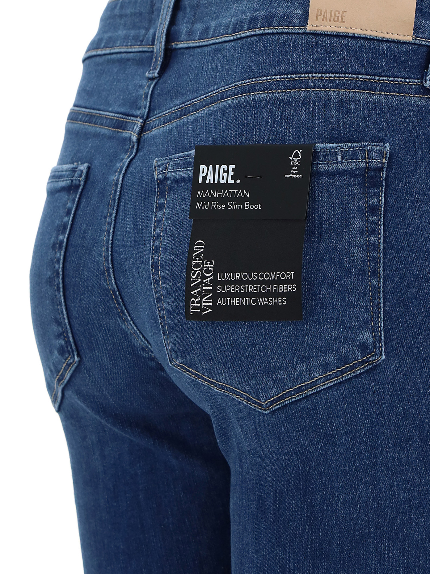 PAIGE BOOTCUT COTTON-BLEND JEANS