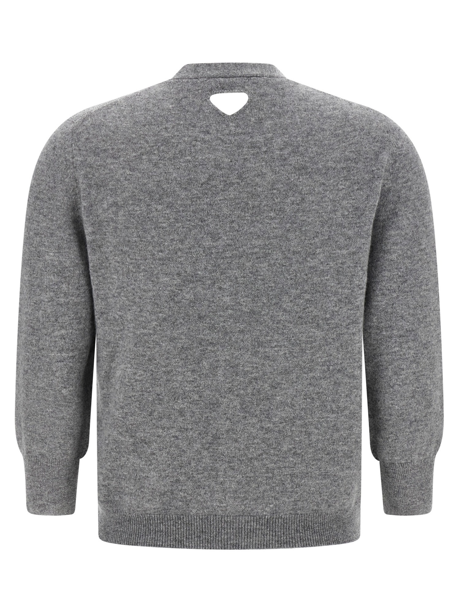 Prada Long-sleeved Sweater In Gray