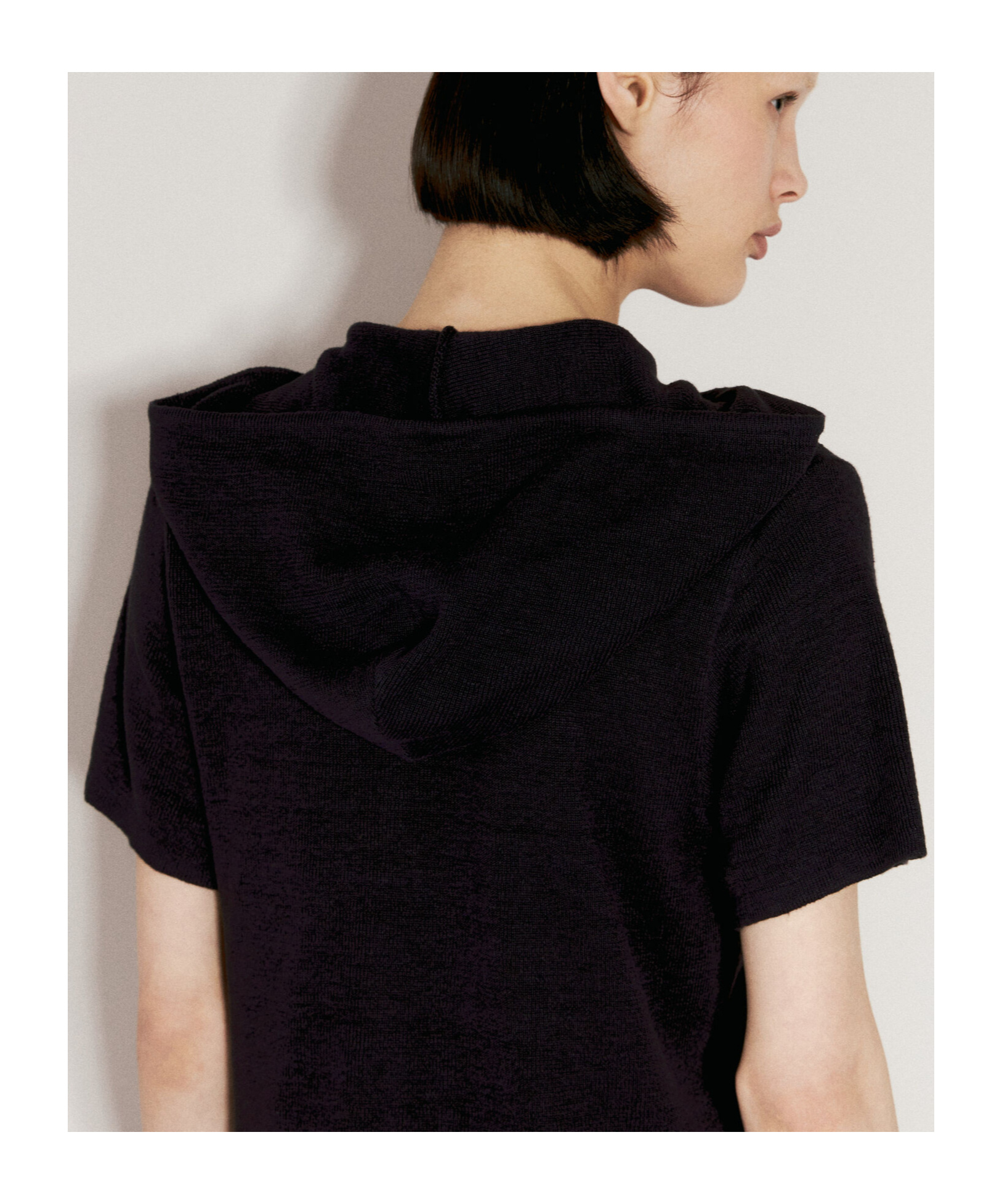 Our Legacy Short-sleeved Zipped Drawstring Hoodie In Black