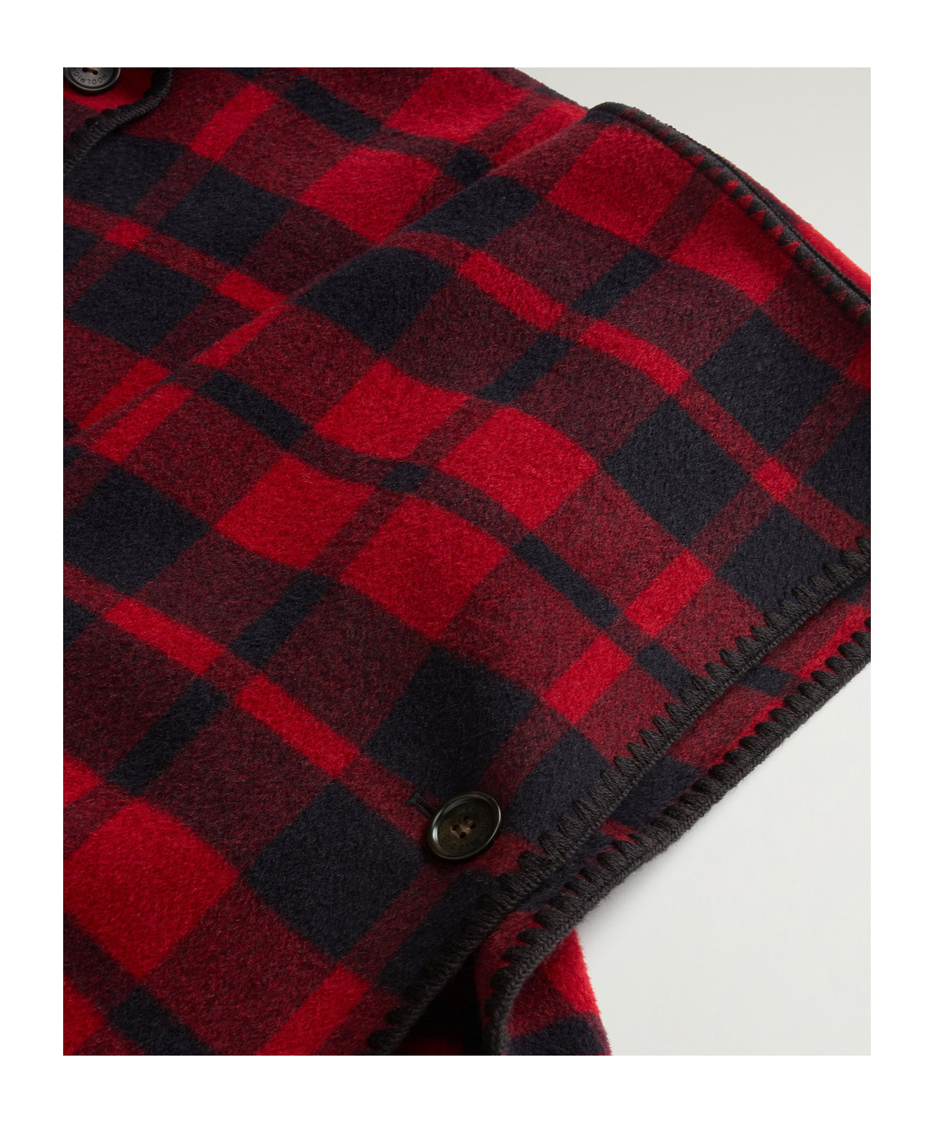 Woolrich Blanket Cape In Black