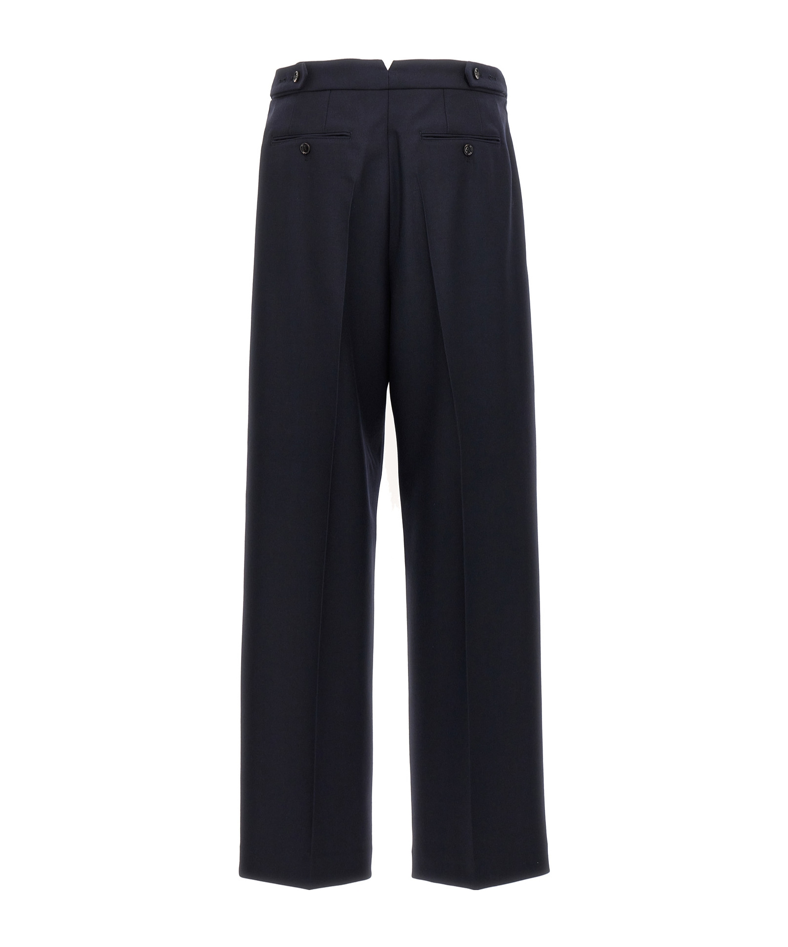 Shop Ami Alexandre Mattiussi Ami Paris Tailored Wide-leg Trousers In Black