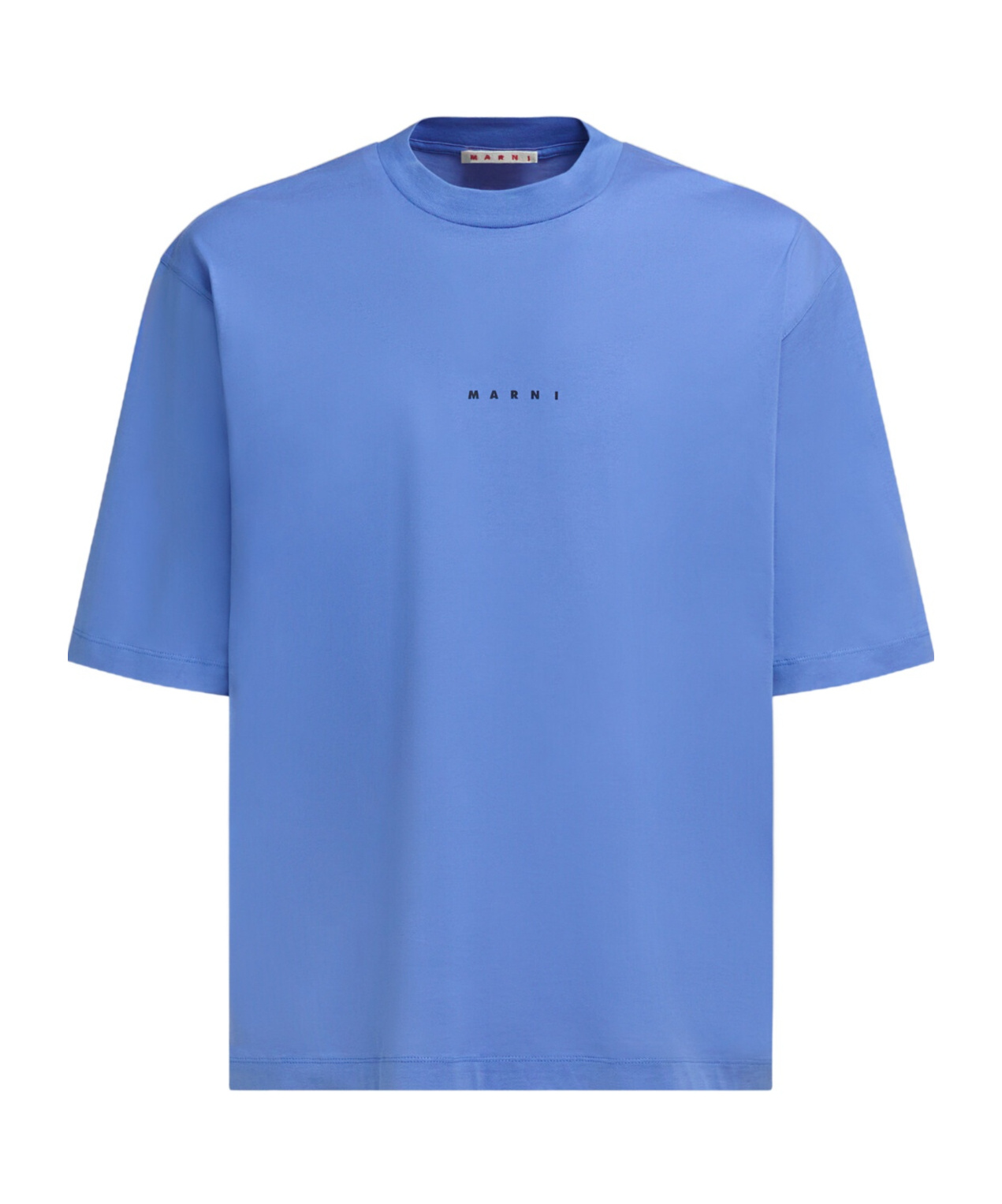 Marni Men Light Blue Jersey Mini Logo T-shirt
