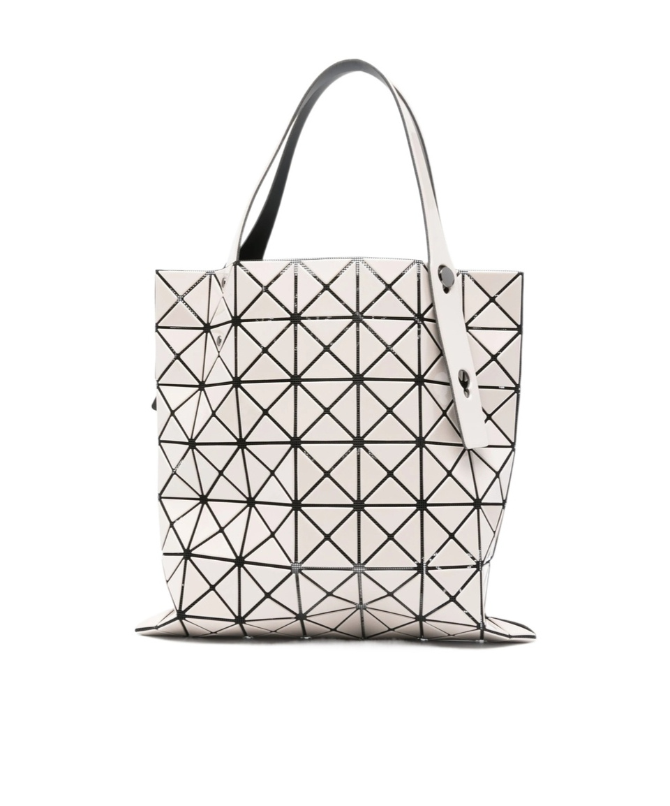 Bao Bao Issey Miyake Geometric Pattern Handbag In White