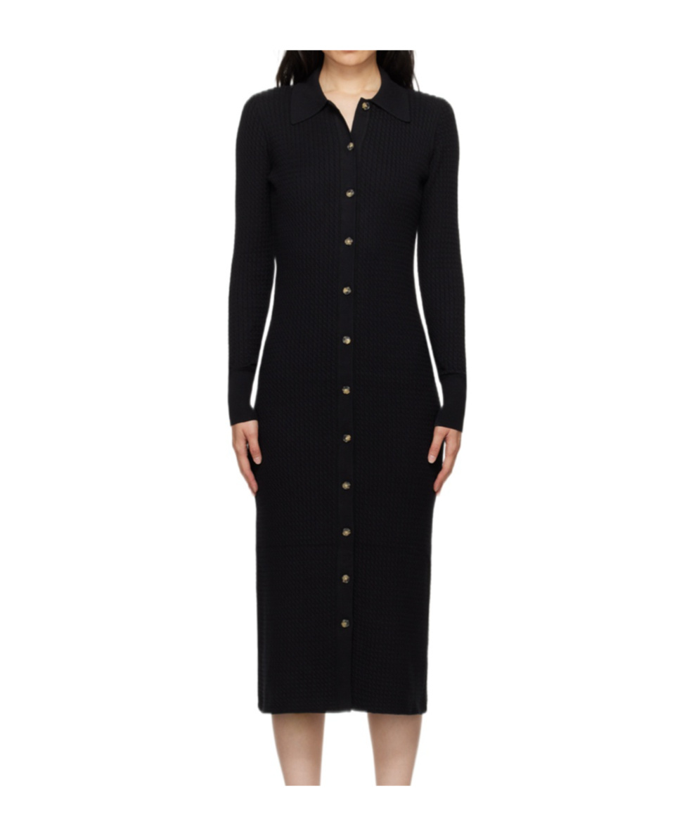 Proenza Schouler White Label Phillips Button-down Dress In Black