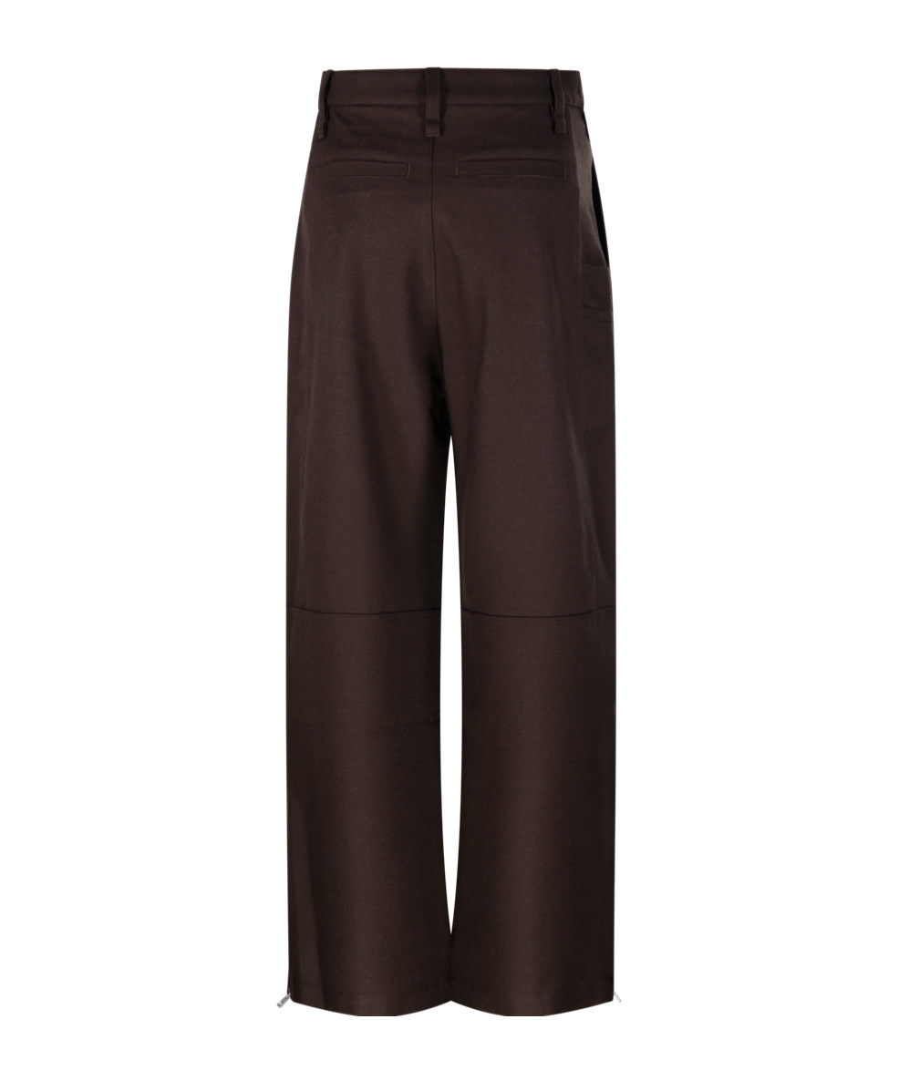 Ami Alexandre Mattiussi Wide Legged Pinstripe Trousers With In Black