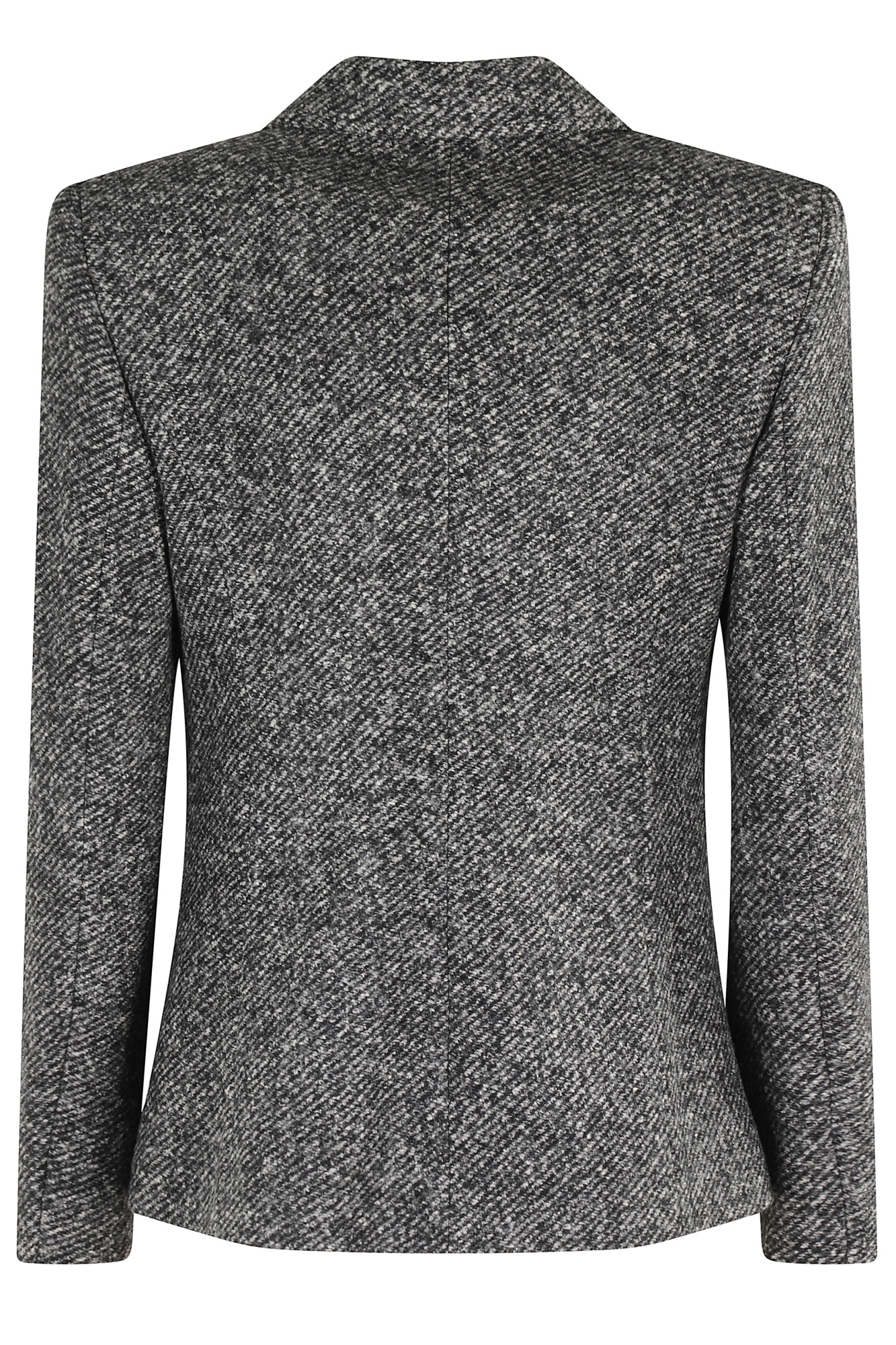 Seventy Tailored Gray Jacket With Notched Lapel In Black