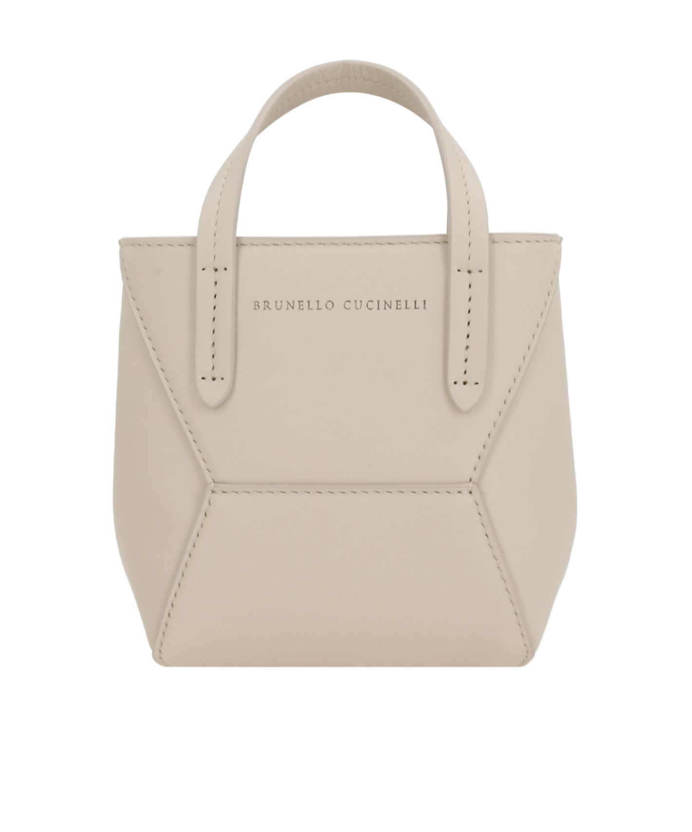BRUNELLO CUCINELLI BRUNELLO CUCINELLI BC DUO LOGO EMBOSSED MINI TOTE BAG