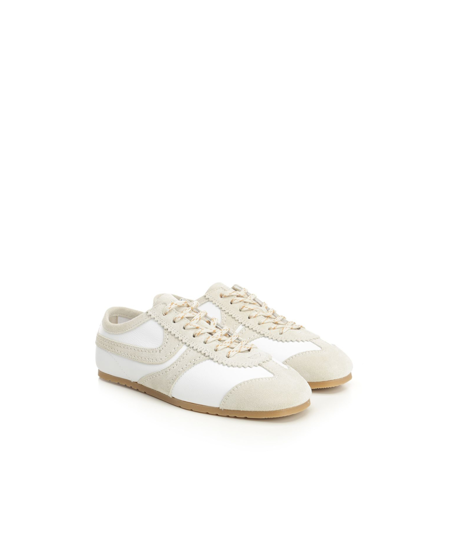 Dries Van Noten Suede-panelled Sneakers In Gray