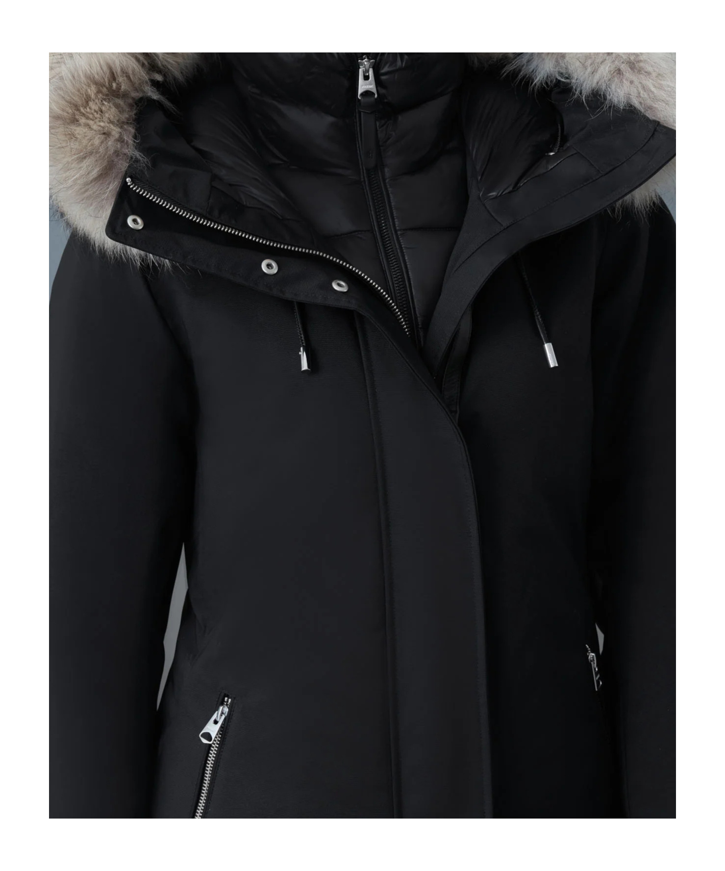 Mackage Logo Down Jacket In Blue
