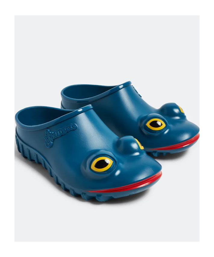 Jw Anderson X Wellipets Frog Flats In Blue