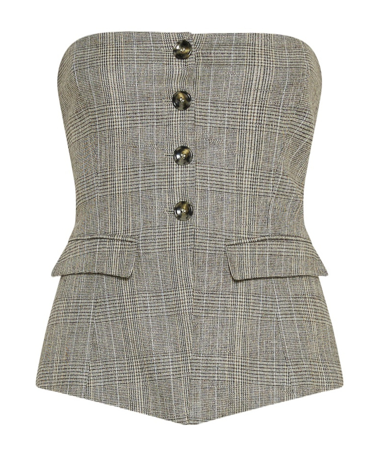 Marella Fatuo Button-front Top In Gray