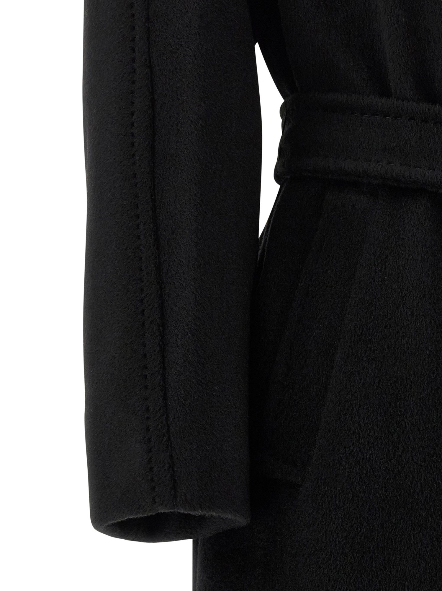 Weekend Max Mara Long-sleeved Coat In Black
