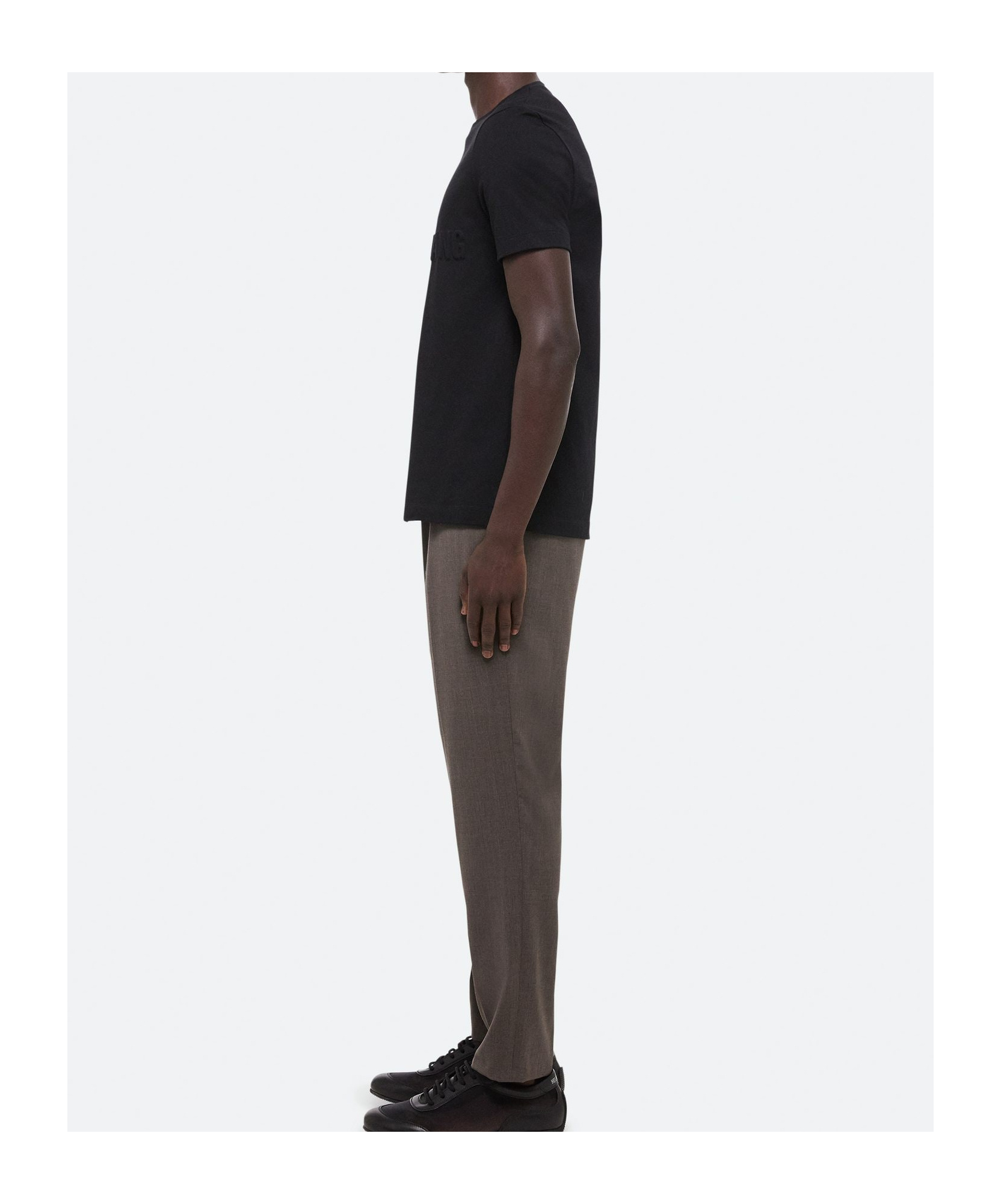 Helmut Lang Embossed Logo Tee In Black