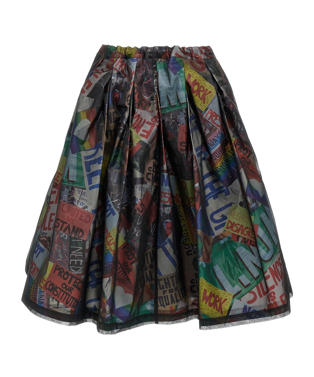 Shop Comme Des Garçons Structured Midi Skirt In Black