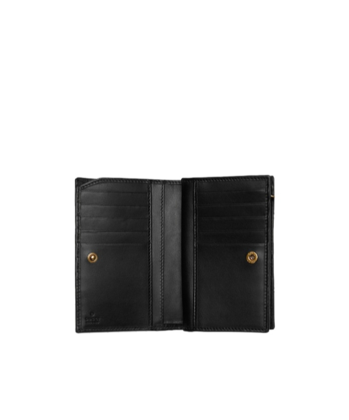 Gucci Gg Marmont Logo Wallet In Black